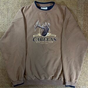 Vintage 90s Cabela’s Outfitter Deer Embroidered Crewneck Sweater
